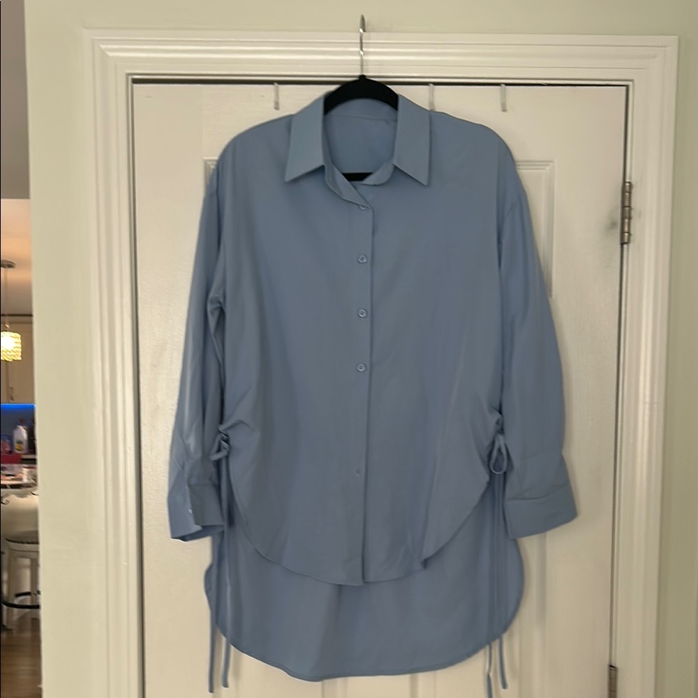 Women’s Blue Button-Up Shirt size Small
